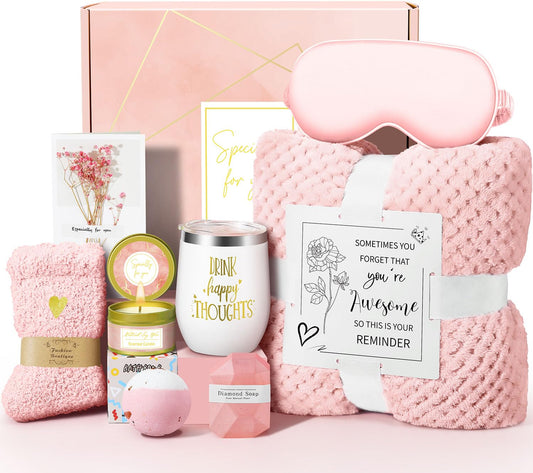 Valentines Day Gifts for Her Women Daughter Girlfriend Wife, Happy Birthday Gifts for Women Mom Her Friend Sister Wife Grandma, Self Care Gift Get Well Relaxing Spa Galentines Day Gift Basket Set